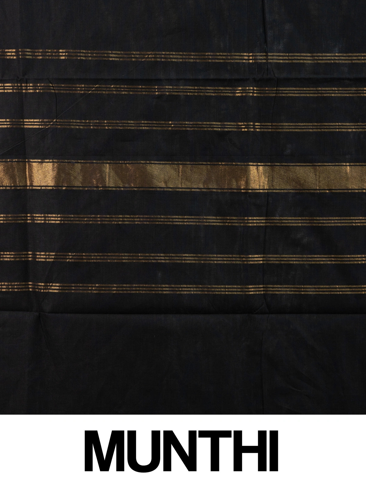 Black Chettinad cotton saree with purple gold zari contrast border and striped pallu