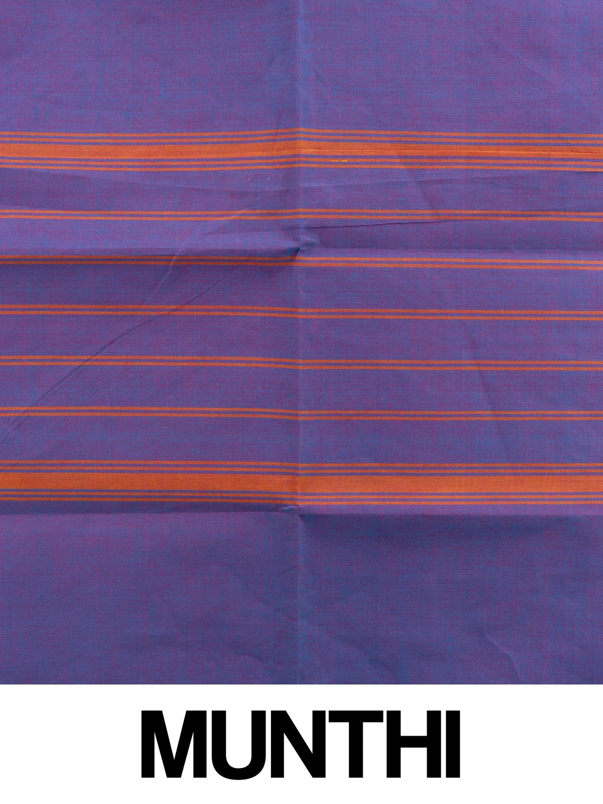 Royal blue Chettinad cotton saree with checked body, floral buttas and contrast purple striped pallu