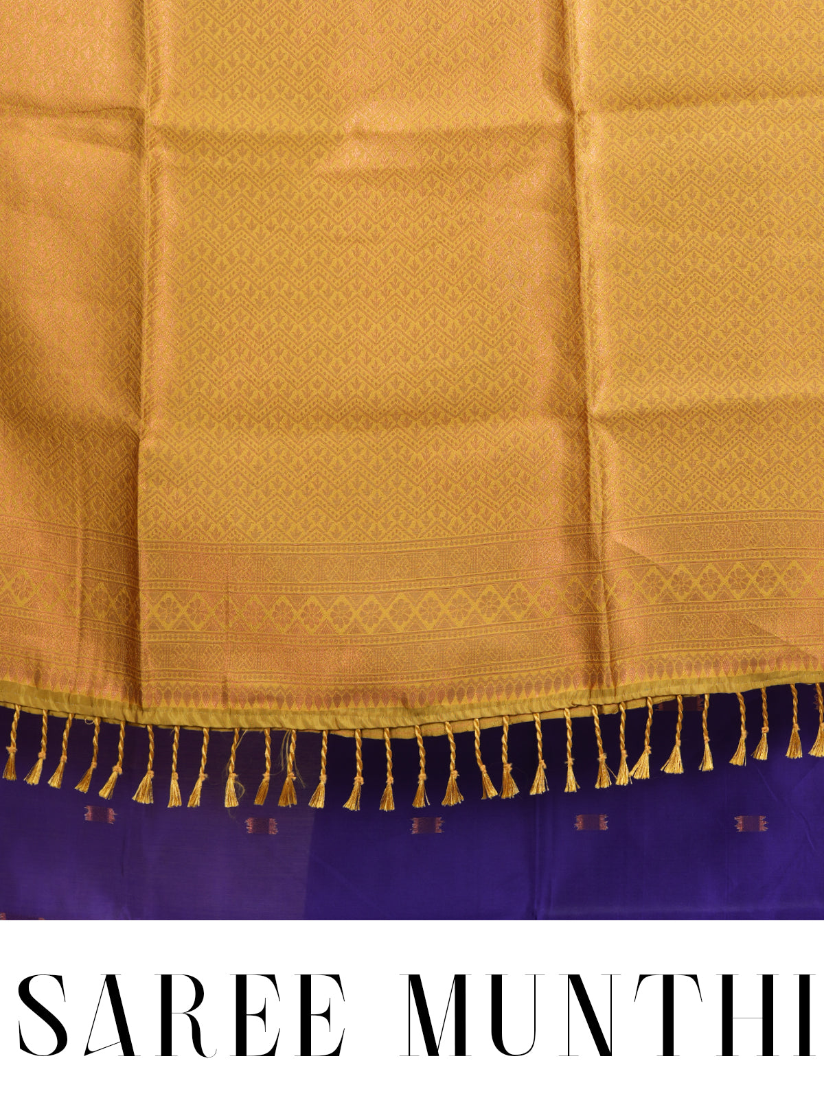Purple and Golden-Yellow Fancy Silk Saree